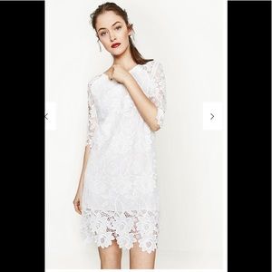 Desigual White Crotchet Lace Dress